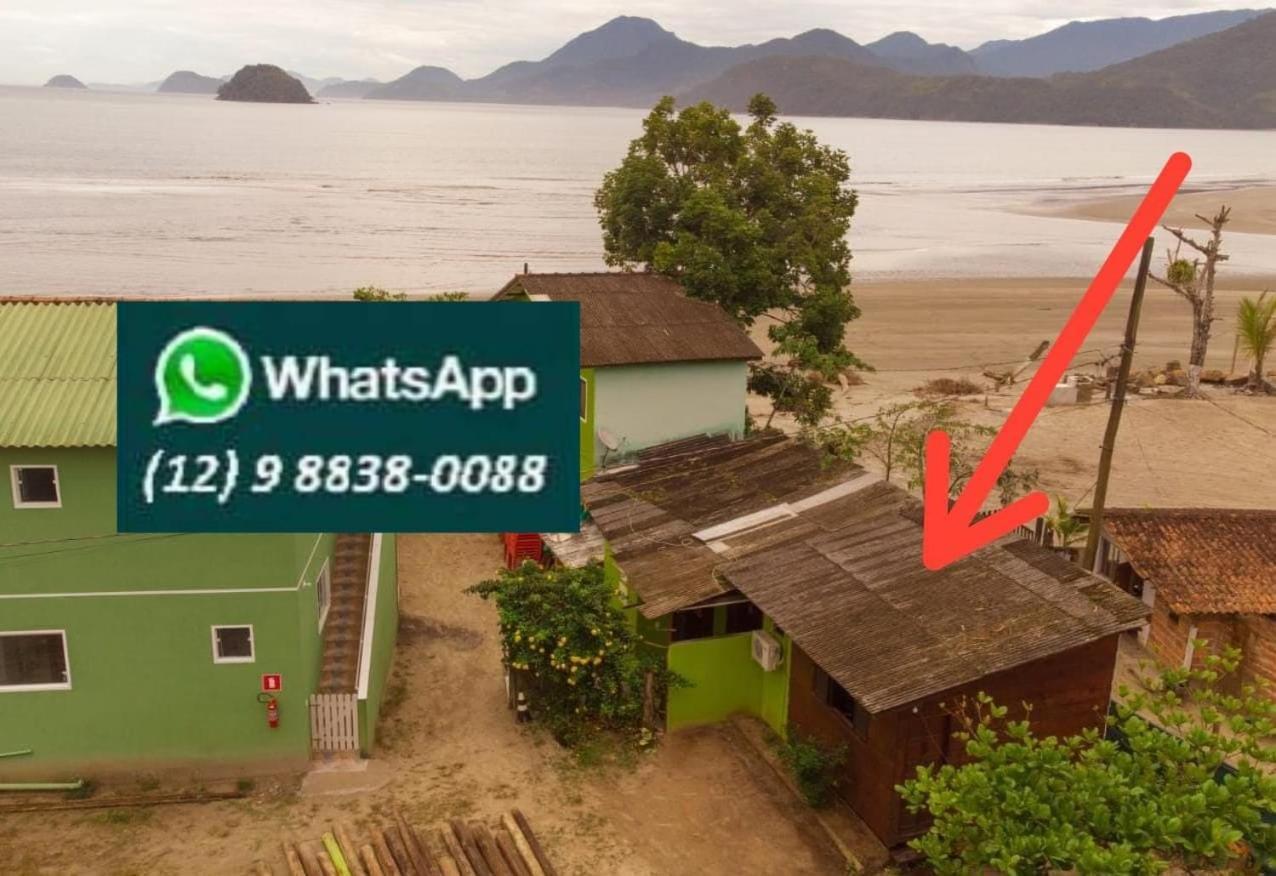 827 Chale Pe Na Areia, Completo Na Praia Do Estaleiro Em Ubatuba - 1 Dormitorio, 1 Banheiro, 1 Vaga De Garagem Екстериор снимка